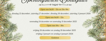 Openingsuren Eindejaar 2025