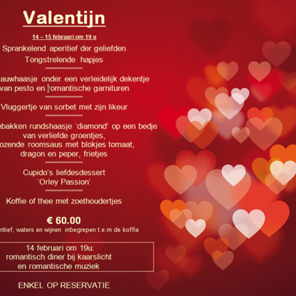 Berkenhof valentijn menu