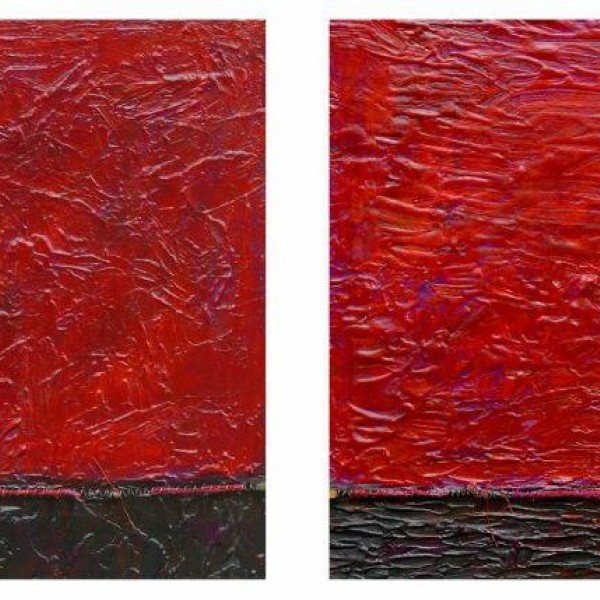 AtelierInBeeld_FrieHardeman_de rode draad 1+2 - 25x30 cm per werk