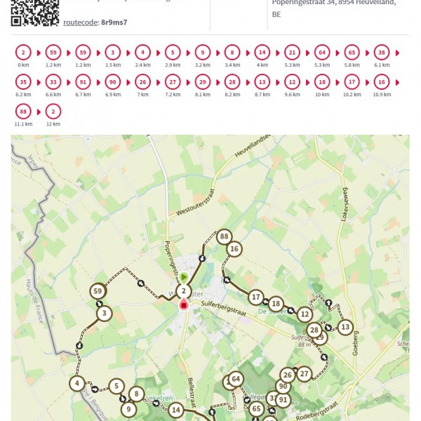 NOVEMBER Heuvelland_maandstapper _wandelknooppunten Broekelzen 12 km
