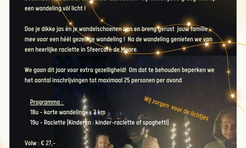 Lichtjeswandelingen Heuvelland - elke zaterdag in december én op 3 januari !
