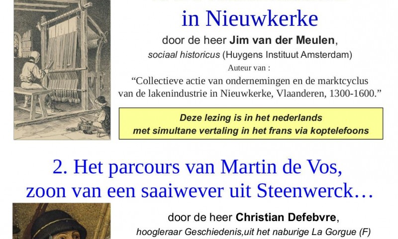 Twee grensoverschrijdende lezingen over het Westkwartier in de 16de eeuw